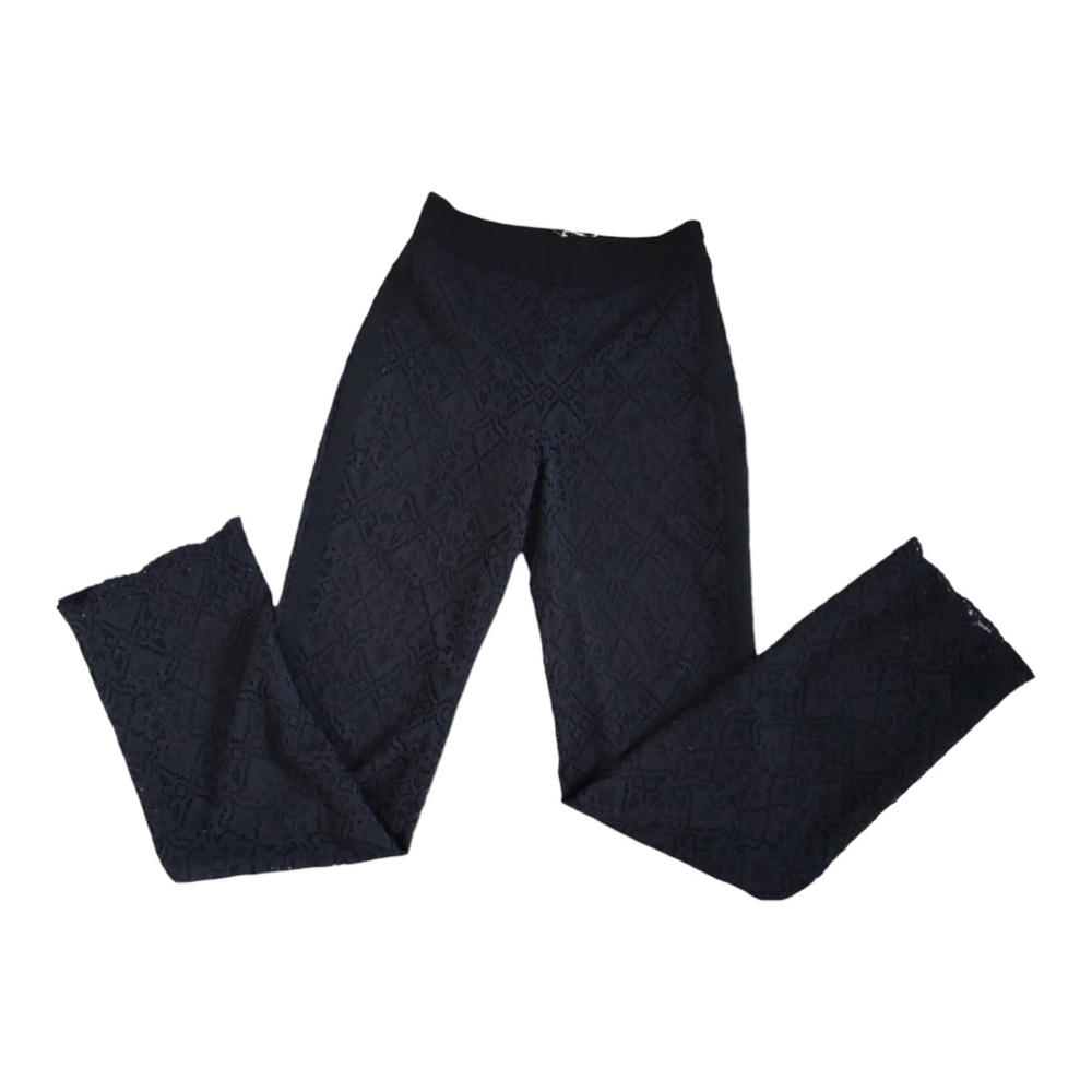 Jonathan Simkhai Suit Pants 4/S Women’s Lace High-Rise Straight Pants Black NWT - Picture 4 of 13